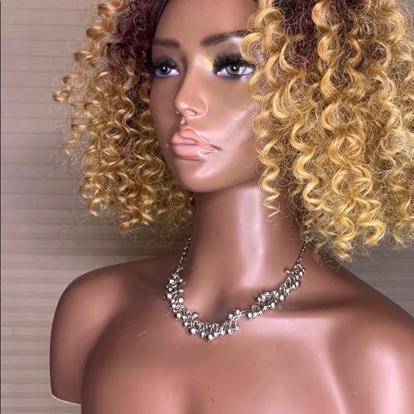New Luxury Beautiful Afro Kinky Curly Synthetic Headband Hair Wig - Picture 2 of 2